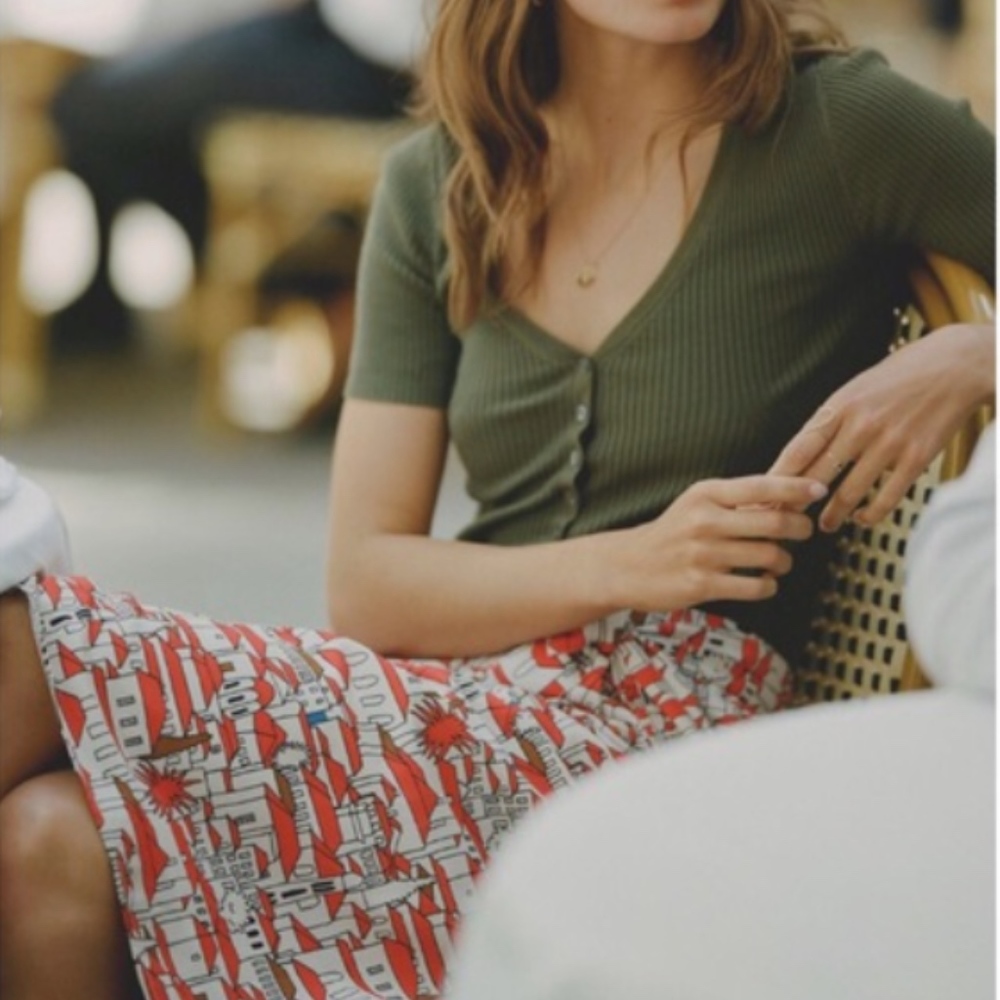 Getaway Printed Skirt NWT